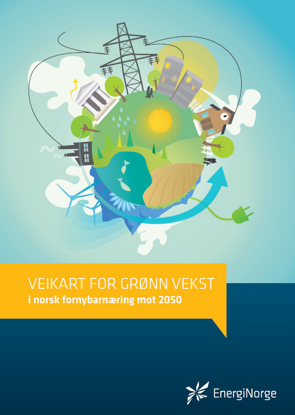 Forsiden på rapporten Veikart for grønn vekst i norsk fornybarnæring mot 2050