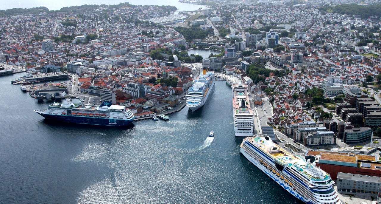Stavanger sentrum og havna. Foto